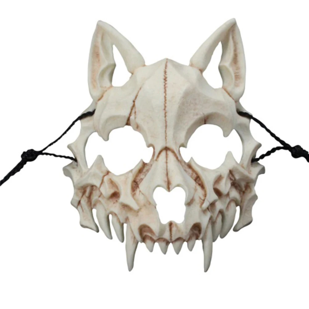 

Halloween Japanese Dragon God Werewolf Mask Cosplay Animal Skeleton Mask Unisex Resin Party Stage Show Mask