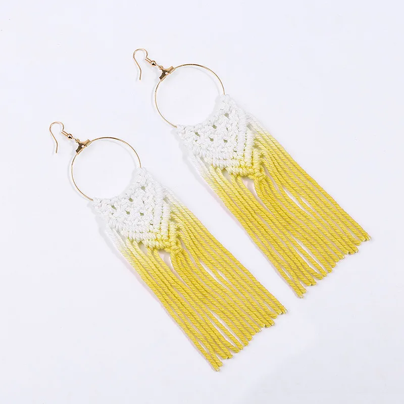 Женские серьги-подвески в стиле Бохо с кисточками | Украшения и аксессуары