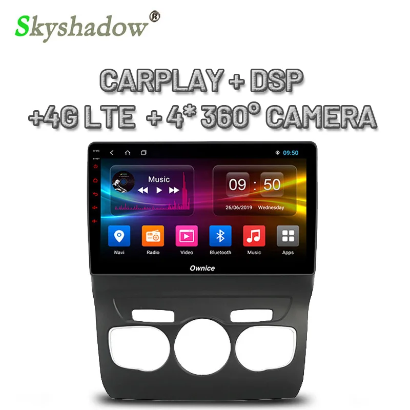 DSP IPS 360 панорамная камера Android 9 0 4G + 64G Автомобильный dvd плеер GPS карта RDS радио Bluetooth