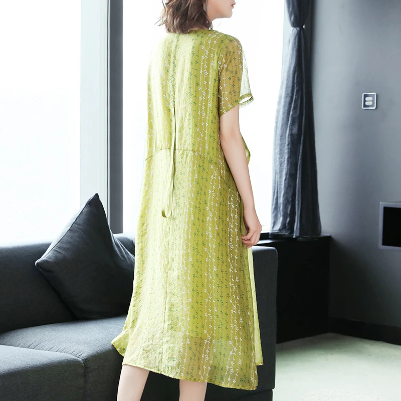 Летнее платье женское пляжное вечернее с цветочным принтом Длинные платья