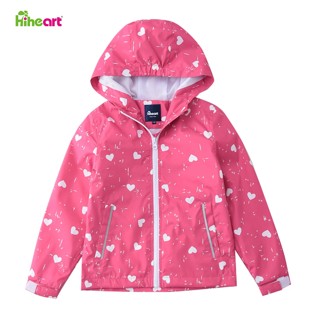 

Hiheart Kids Clothes Girls Jackets Lightweight Mesh Lined Waterproof Spring Autumn Windbreaker Outdoor Kids Outerwear