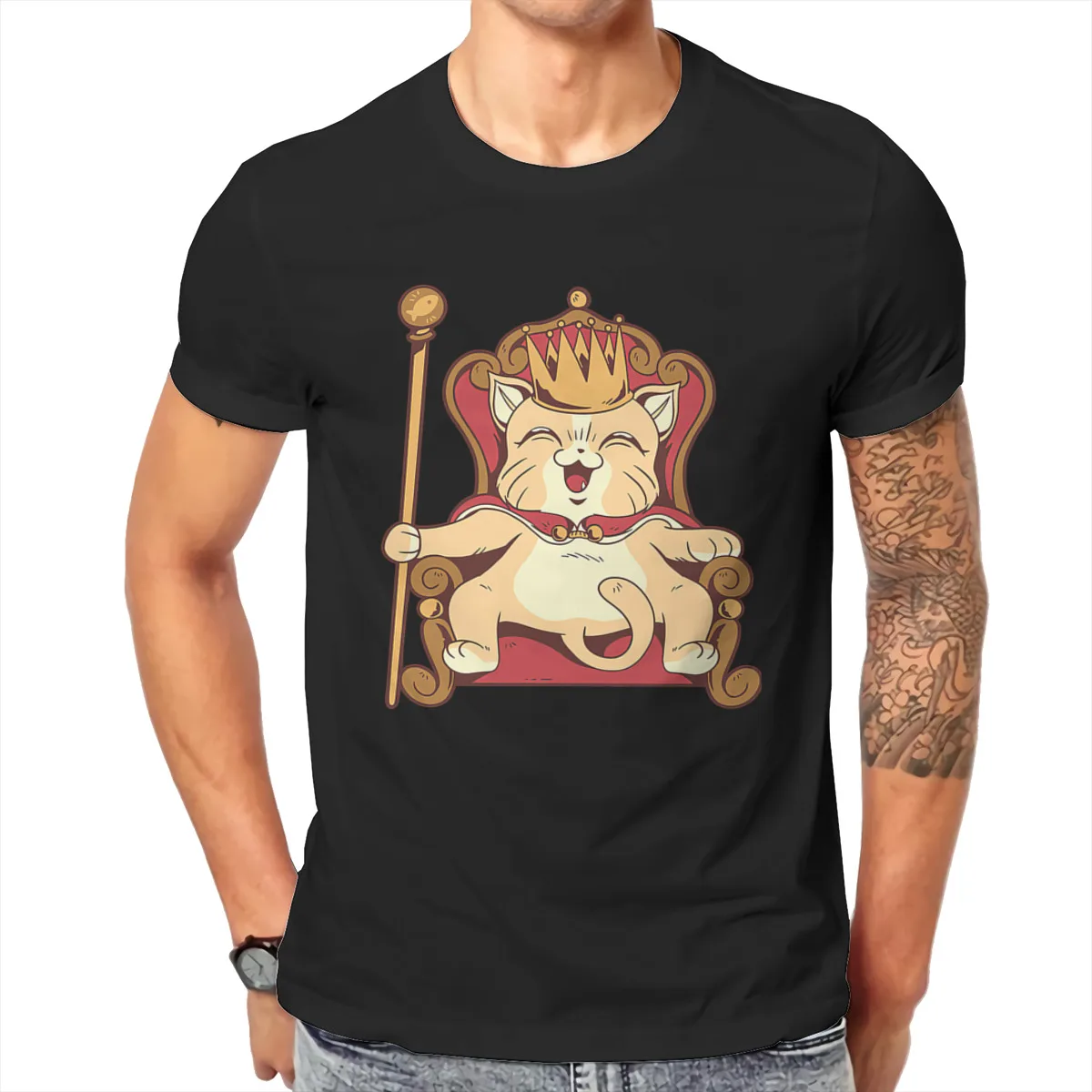 

I Rule Here Human,cat T shirt Men T shirt summer T-shirt