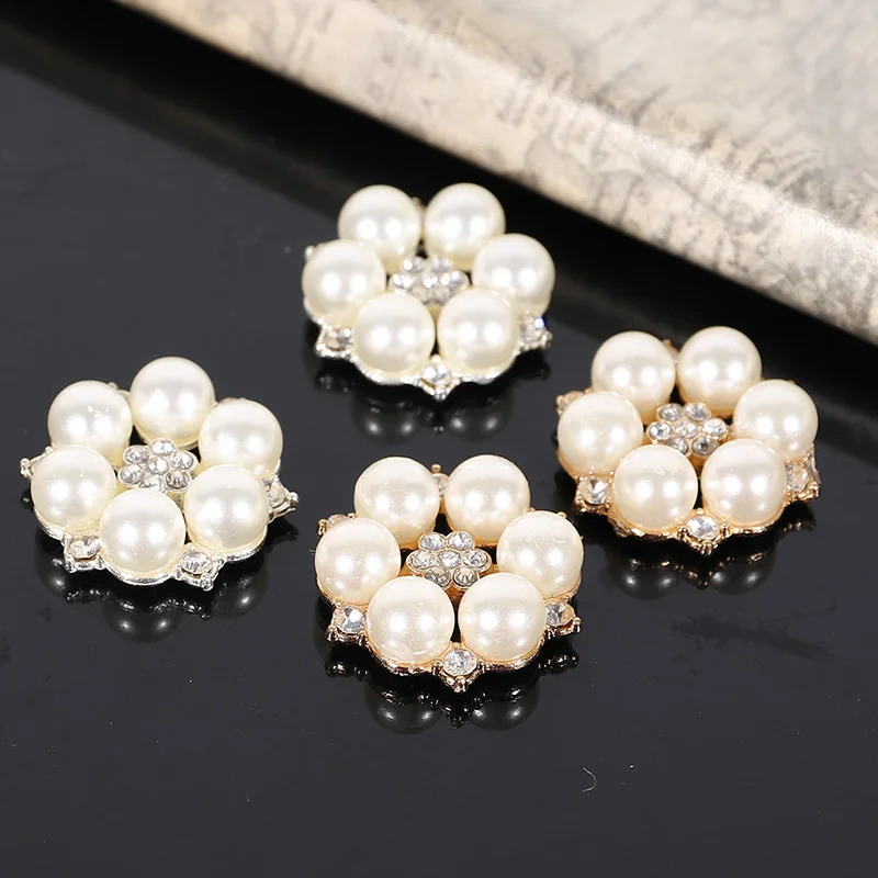 100 Новинка шт. шестигранные жемчужины полые сливы Стразы пуговицы для украшения