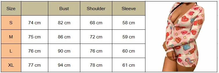 

2019 Sexy Women Deep V-neck Bodycon Sleepwear Jumpsuit Button Bodysuit Shorts Romper Bodysuit Leotard Long Sleeve Print Bodysuit