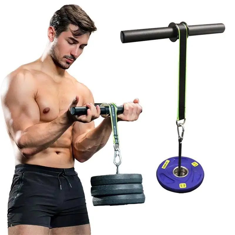 

Forearm Roller Trainer Arm Triceps Strength Trainer Power Weight Lifting Rope Gripper Strengthener Equipment