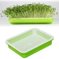 bean sprouts double layer dishes plate seedling tray plastic hydroponic flower basket flower plant home garden nursery pots