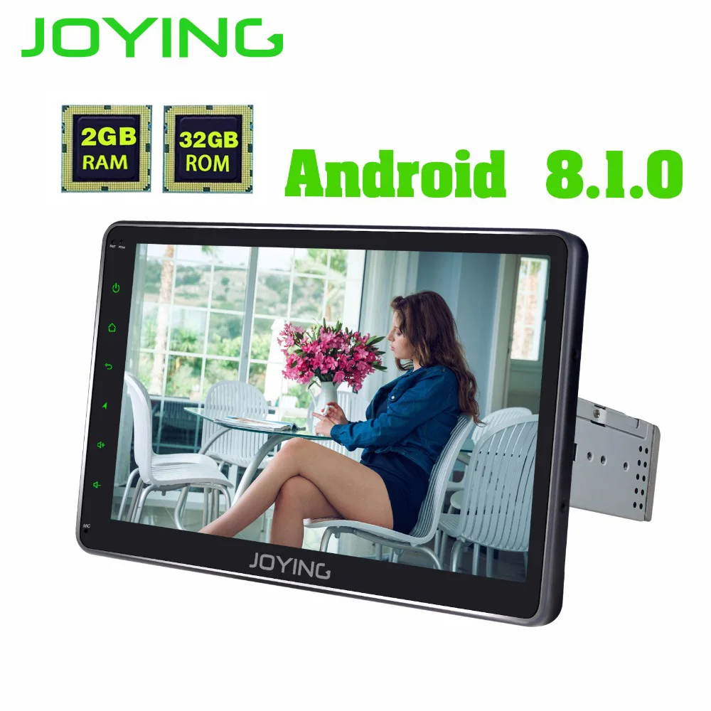 JOYING android 8,1 автомобильный радиоприемник с навигацией GPS Видео Стерео 2G Универсальный 1din 1" 8 ядерный 1280*720 мультимедийный плеер без DVD с DSP