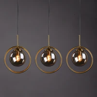 nordic led simple glass pendant lights modern design decor ambersmoky gray glass pendant lamp living room bedside hanging lamp