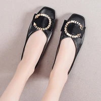 2021 casual woman shoe pointed toe shallow mouth female footwear knot all match autumn soft flats shoes