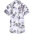 Рубашка мужская с принтом, с коротким рукавом, размеры до 7XL