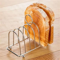 stainless steel toast rack 6 slice holes non stick pastry holder bread slice household breakfast utensil organizer