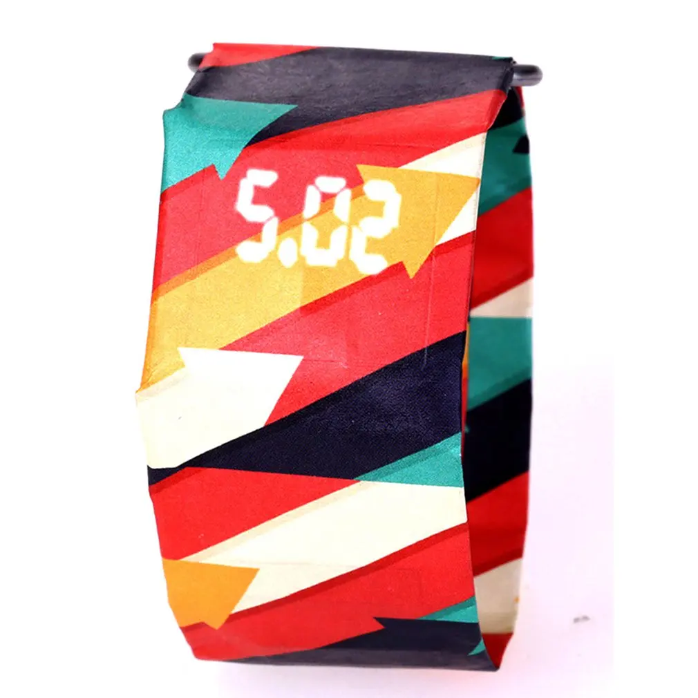 Креативные светодиодные часы для мужчин wo мужские водонепроницаемые Tyvek бумага