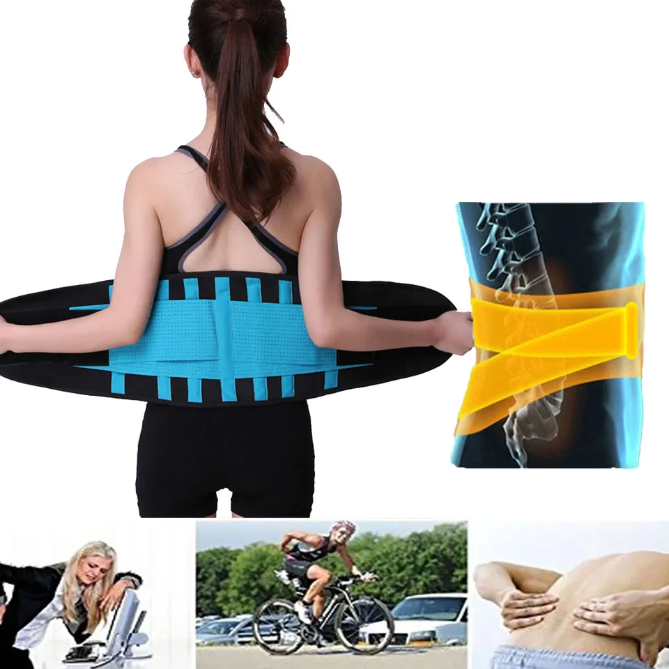 

Adjustable waist belt prevents lumbar disc herniation maintains waist muscle balance elastic compression belt