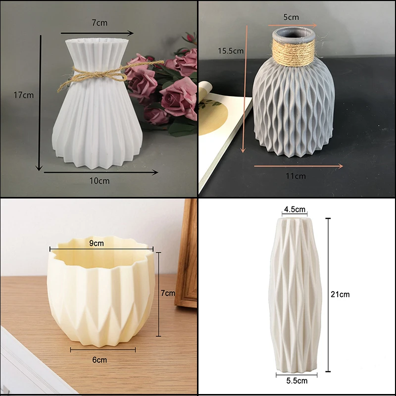 Антикерамическая ваза для цветов в скандинавском стиле современные пластиковые
