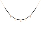 Ожерелья-Чокеры женские, ожерелья в стиле бохо с разноцветными Фианитами, Анисом, цепочка с черными бусинами год, ювелирные изделия, подарок лучшей подруге, новинка 2020