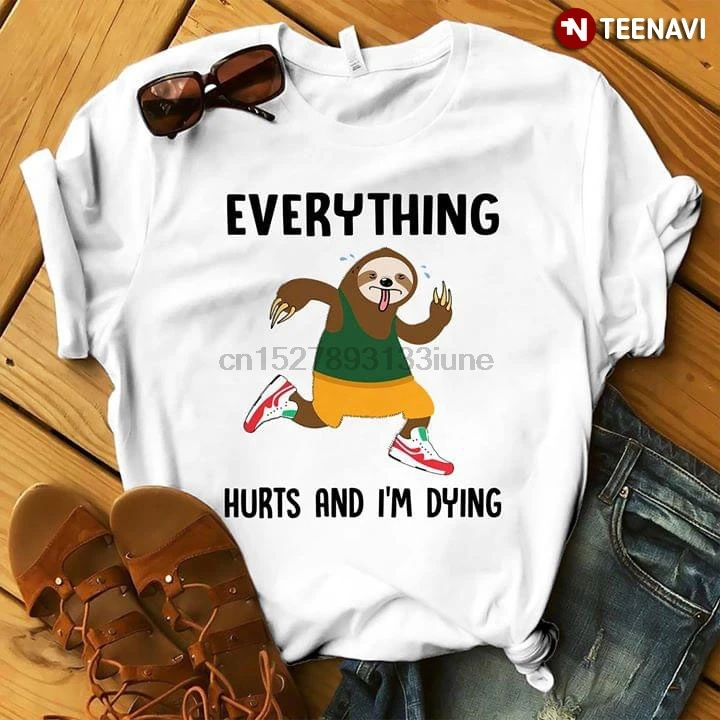 Футболка с надписью Everything Hurts And IM Dying новая версия|Мужские футболки| |