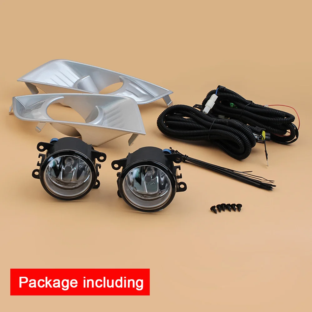 1 пара 12 В Автомобильная противотуманная фара в сборе с крышкой для