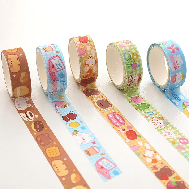 6 стилей Милые Животные васи лента кавайная фотоклейкая Маскировочная Лента