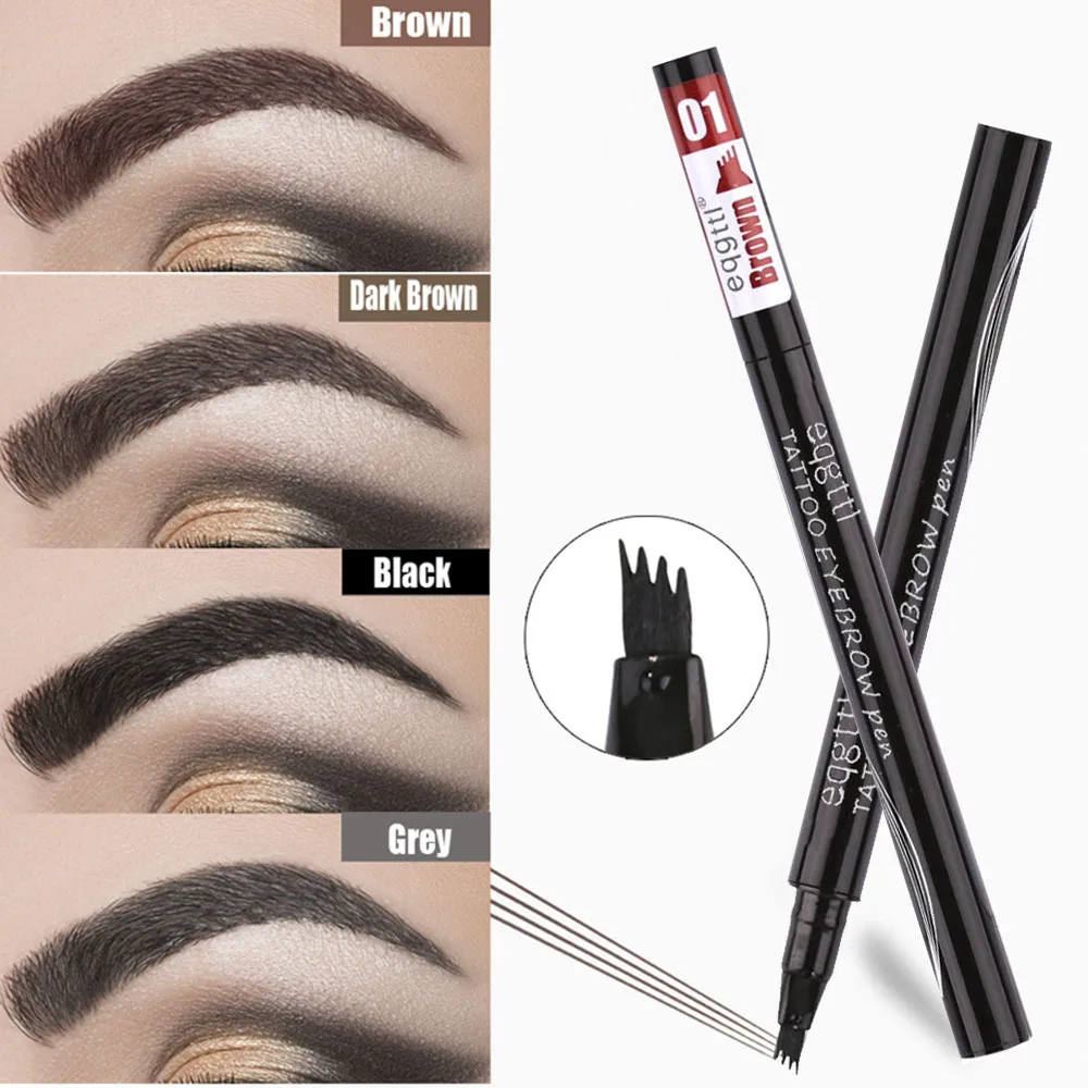

Eyebrow Pencil with 4 Claws Wild Eye Brows Waterproof Brow Tint Pen Long Lasting Professional Make-up for Women Cosmetics