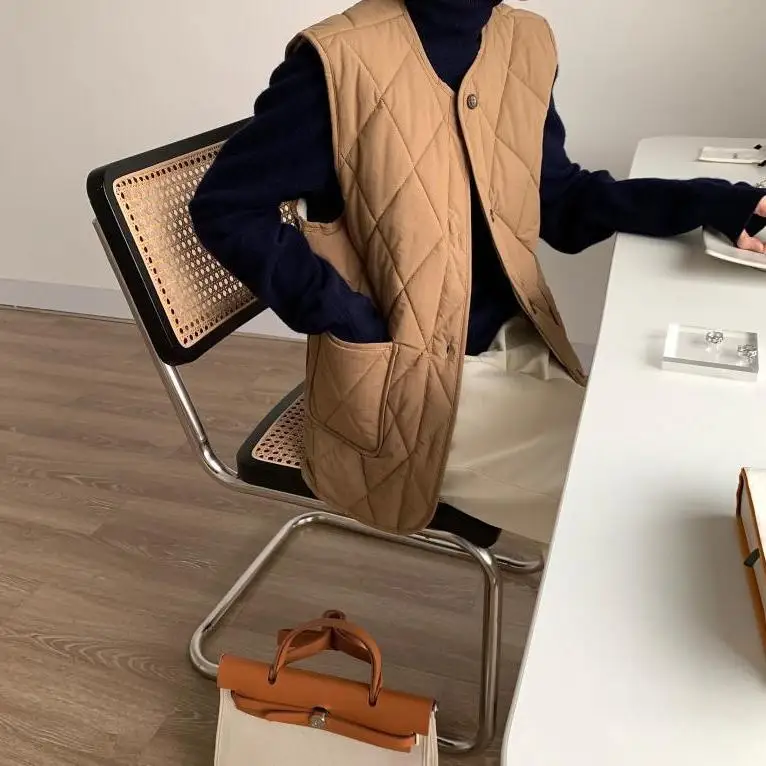 

Ay2482 2021 spring autumn winter new women fashion casual female nice warm woman Vest Outerwear winter jacket