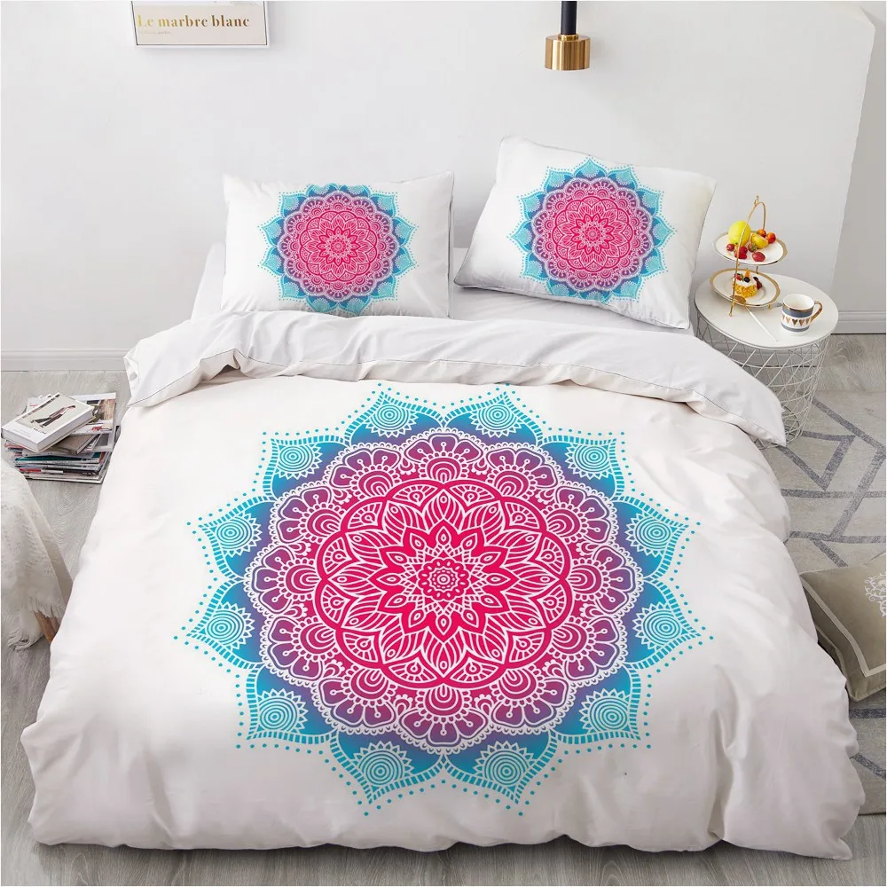 Роскошный комплект постельного белья 3D с пододеяльником и одеялом королевский