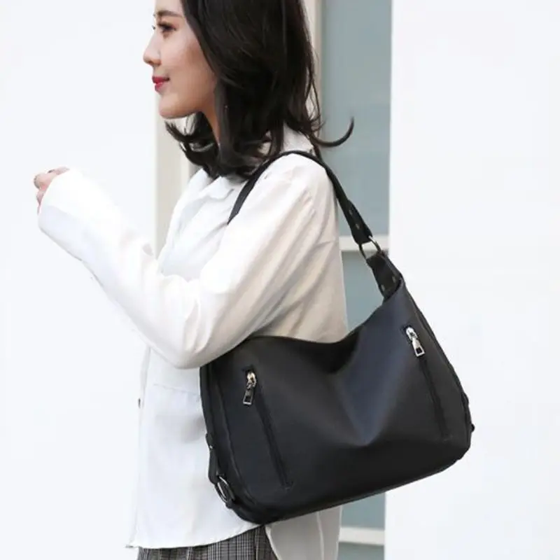 Модная женская Сумка Хобо черные сумки для женщин кожаная сумка на плечо через с 2