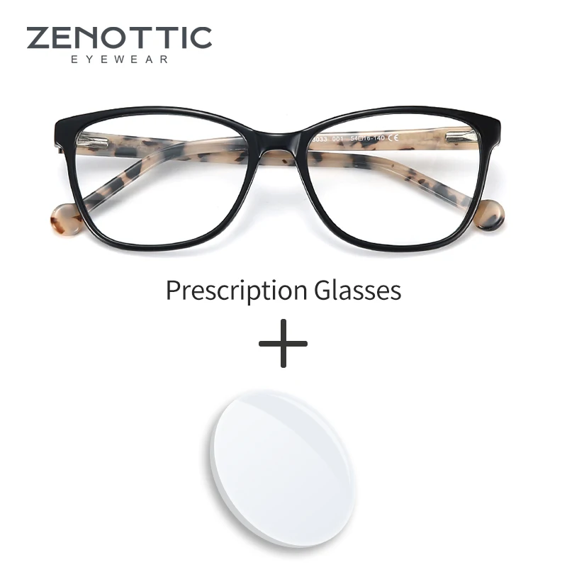 

Очки ZENOTTIC кошачий глаз женские, рецептурные Ретро Оптические прогрессивные при близорукости, с Anti Blue светильник фотохромные очки
