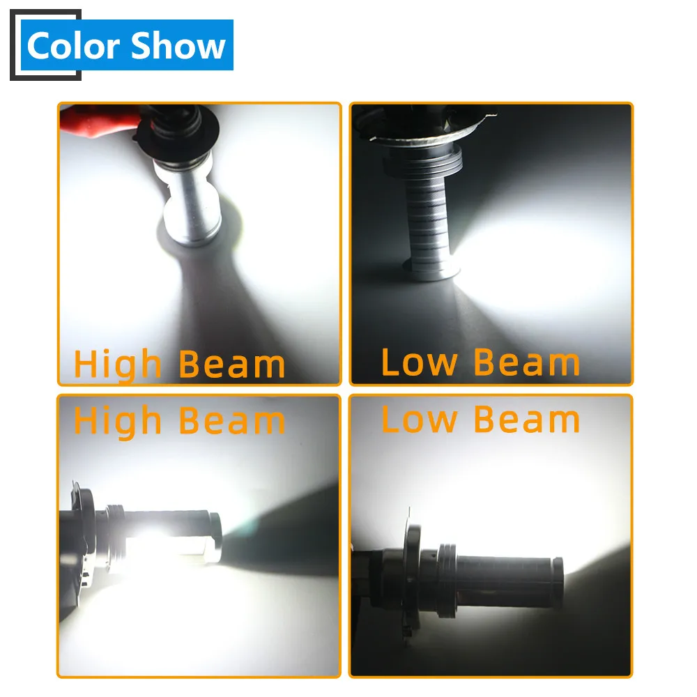 Светодиодные лампы BA20D P15D H4 9 80 в 12 Вт COB 6500 лм|ba20d led|light carheadlight lamp |