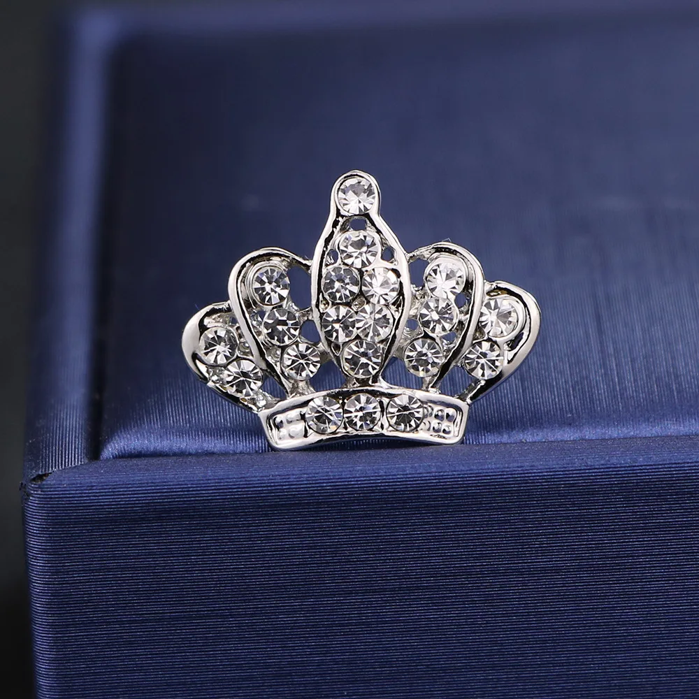 Я Remiel модные пары с украшением в виде кристаллов мини маленькая корона брошь