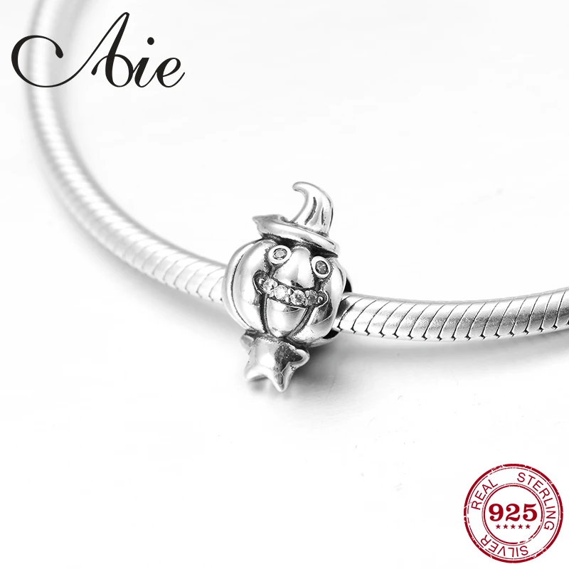 Подарок на Хэллоуин искусственные серебряные милые бусины в виде тыквы сделай