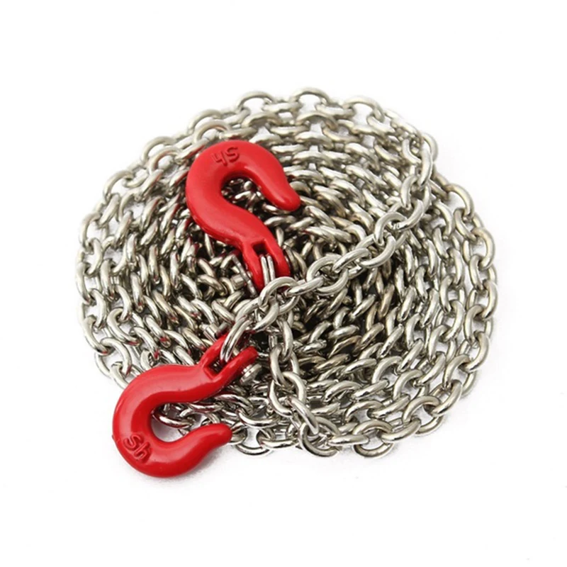

Racing 1:10 RC Car Rock Crawler Accessory 85cm Long Chain Hook Red + Silver