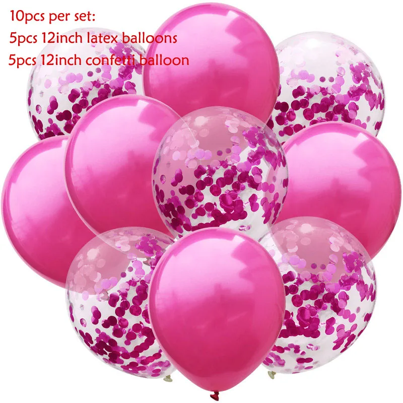 

10pcs/lot Glitter Confetti Latex Balloons Romantic Wedding Decoration Baby Shower Birthday Party Decor Clear Air Balloons