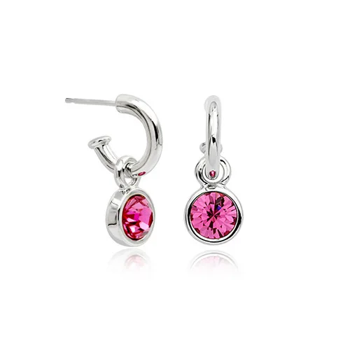 Silver Rose Red Модные изумрудные серьги со стразами 925 Серебряные массивные нефритовые Висячие серьги для свадебное кольцо для женщин ювелирные изделия, серьги с бриллиантами - Цвет камня: Silver Rose Red