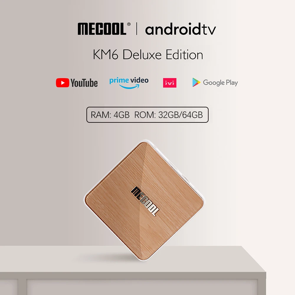 ТВ приставка Mecool KM6 глобальная версия 4 + 64 ГБ Android 10 Amlogic S905X4 поддержка Wi Fi