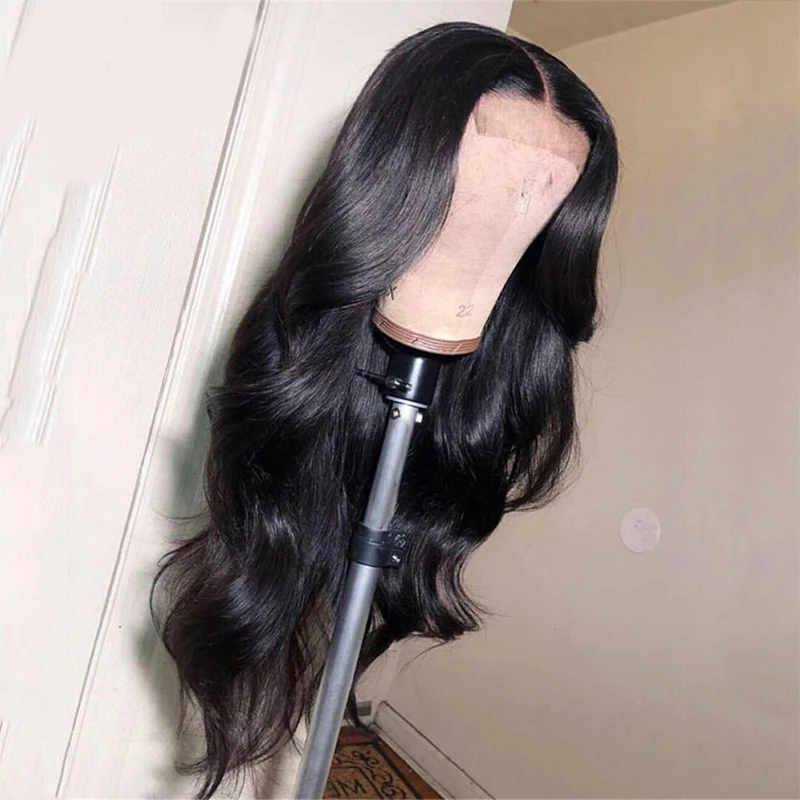 

26Inch 180%Density Long Water Wave Synthetic Lace Front Wig For Women With Baby Hair Heat Resistant Fiber Hair Daily Wear Wigs