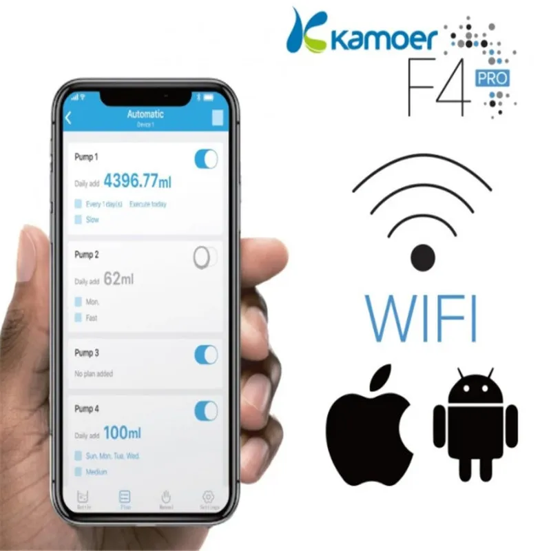Kamoer-bomba dosificadora F4 PRO WIFI para acuario, tanque marino controlado a distancia, aplicaci&oacute;n 5,0, 0,1 mL, nueva-1