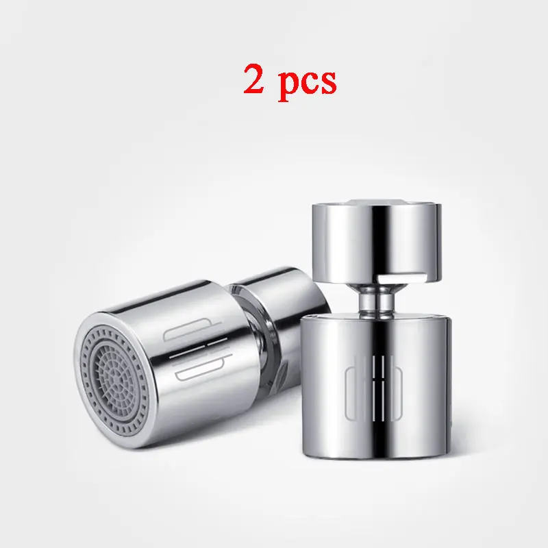 2pcs Xiaomi двойной функциональный смеситель bubbler кухонный водосберегающий фильтр двойной режим воды головка кран с форсункой разъем youpin кран пузырь - Цвет: 2pcs