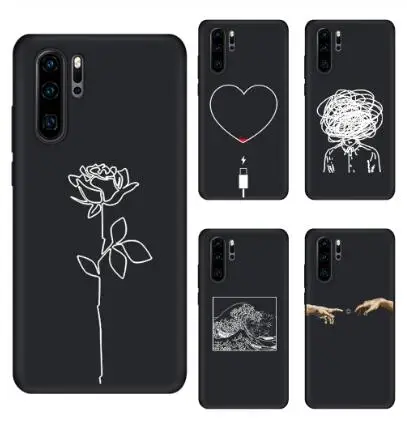 Силиконовый чехол для пары P30 P30Lite P30Pro любовник растение мультяшный рисунок