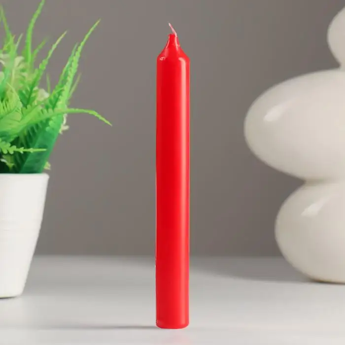 Свеча столовая ароматическая &quotМалина&quot 17х2 см 40 гр | Дом и сад