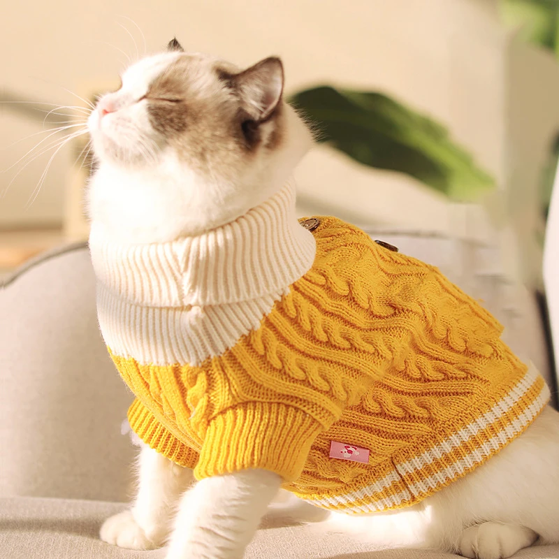 

Pet Dog Clothes, Trendy Brand High-neck Sweaters, Thickened And Cotton Autumn And Winter Warm Two-legged Tops, Pet Clothes