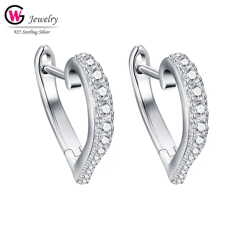 Женские серьги подвески с фианитами серебро 925 пробы|Серьги-кольца| |