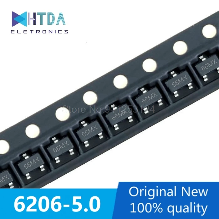 

50pcs/lot XC6206P502MR SOT-23 66MX 5V XC6206-5.0V 5.0 In Stock