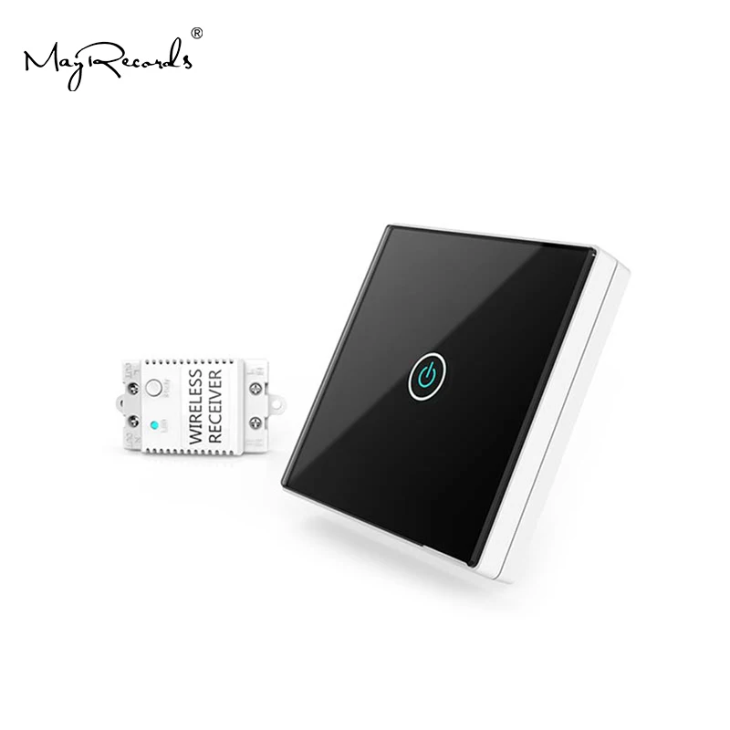 Черный Беспроводной 3 сторонний выход смарт проводки сенсорный дистанционного