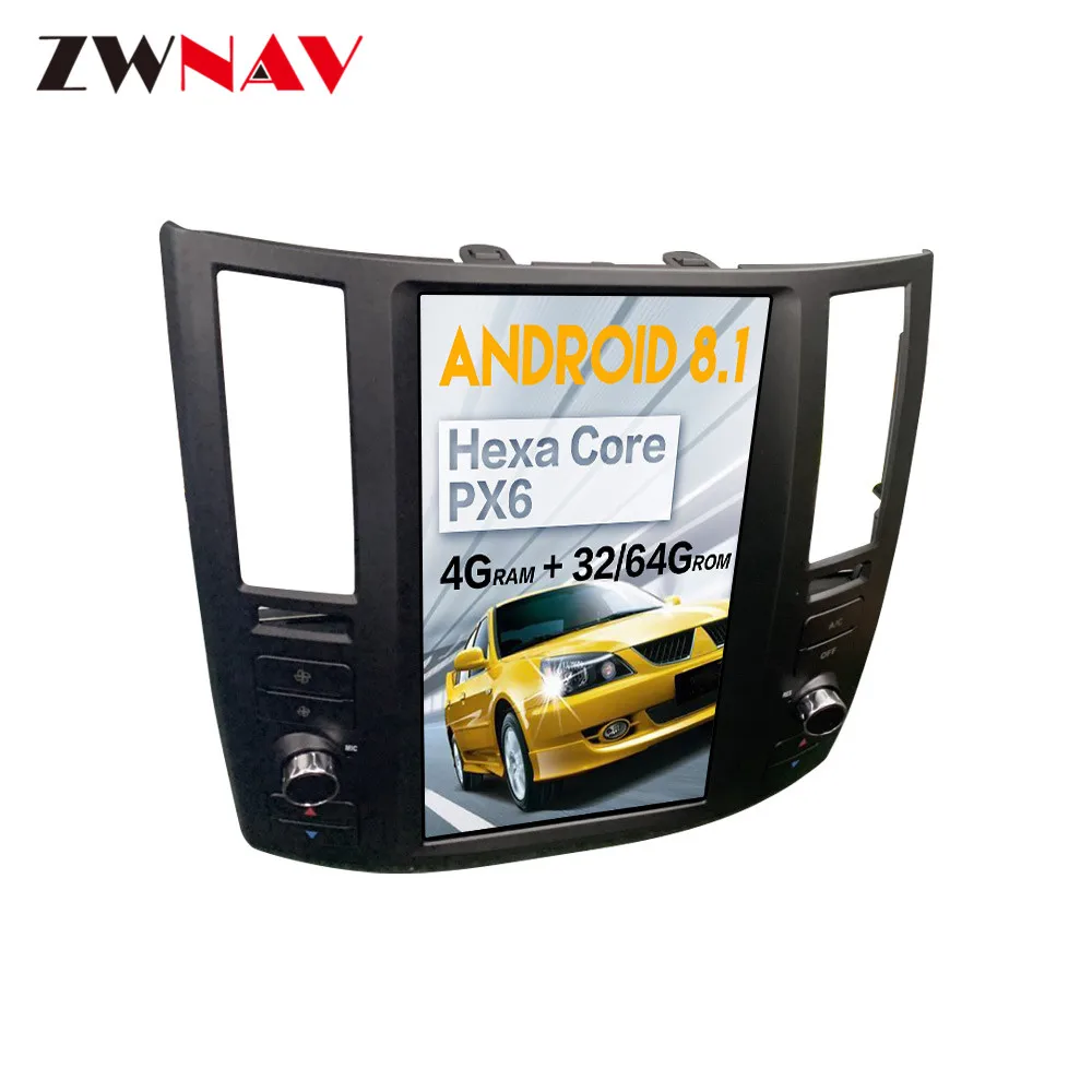 Вертикальный Tesla экран Android 8 1 автомобильный мультимедийный плеер для Infiniti FX FX25 FX35