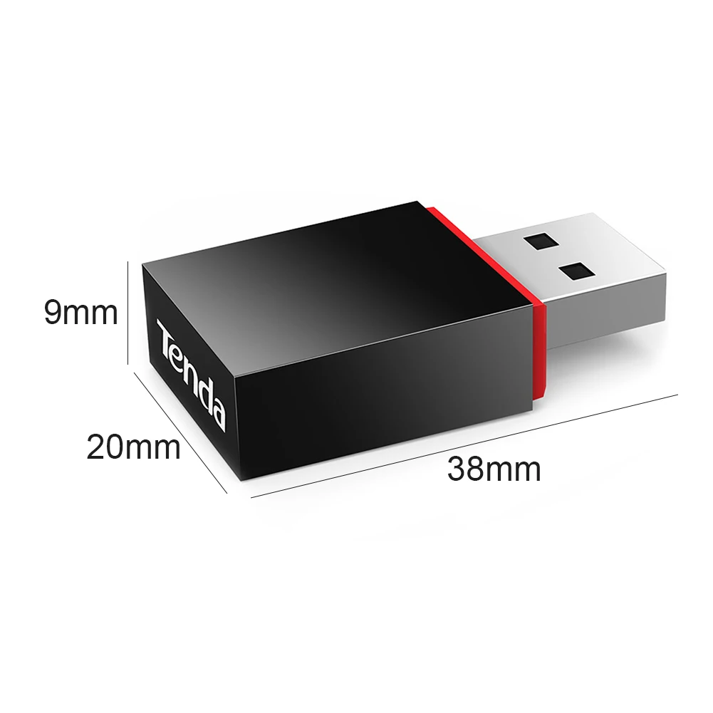 

Tenda U3 300Mbps USB Mini Wireless Adapter Network Card WiFi Receiver 2.4GHzDongle Universal Portable for Desktop Laptop