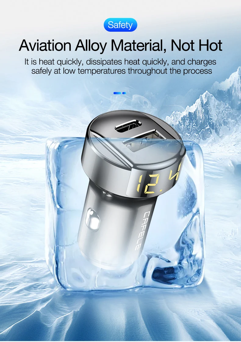 Cafele Quick Charge 4,0 3,0 USB Автомобильное зарядное устройство для iPhone Xiaomi huawei QC4.0 QC3.0 Авто Тип C PD быстрое автомобильное зарядное устройство для мобильного телефона
