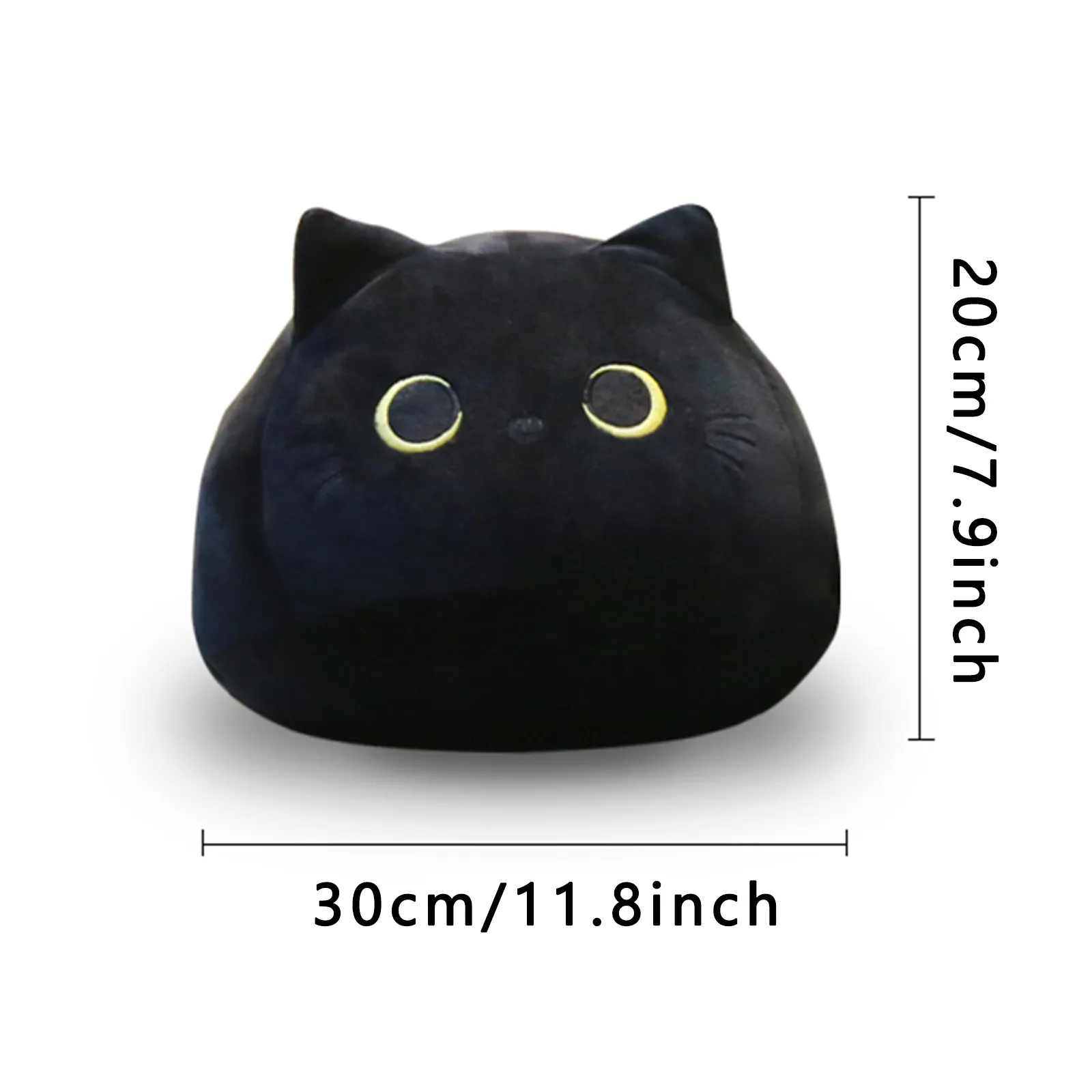 

3D Cat Black Pillow Soft Lumbar Back Cushion Plush Stuffed Toy Cute Christmas Present kids Christmas Holiday Wonderful Gift