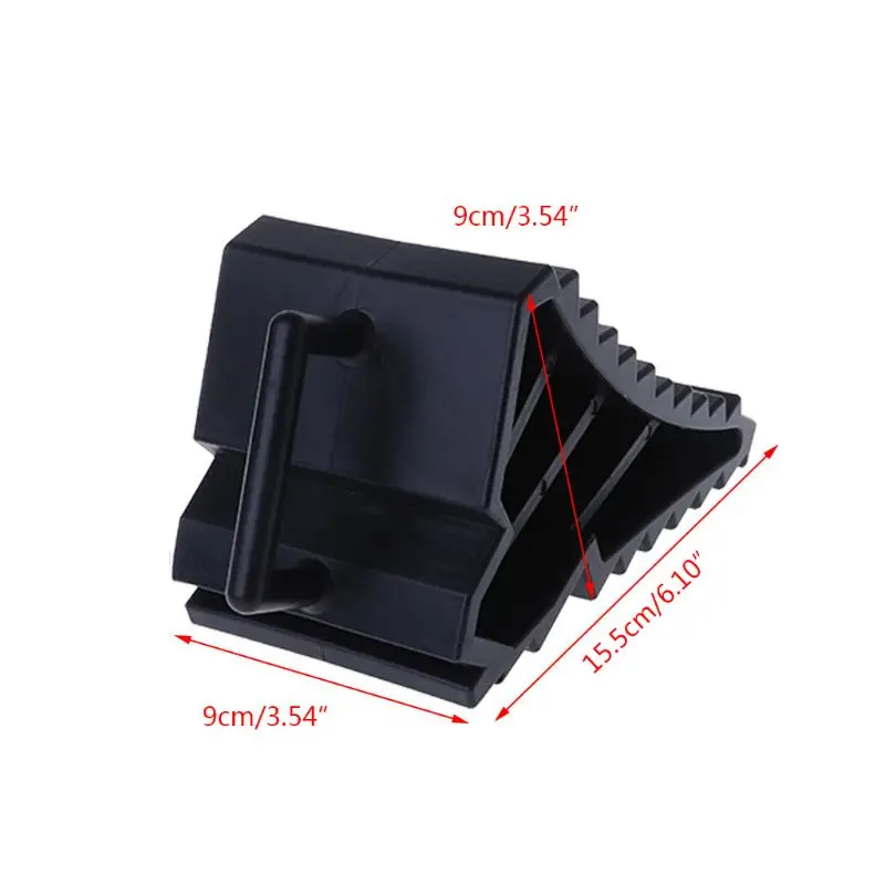 

2 Pcs Antislip Vehicle Car Wheel Tire Chock Stop Block Black