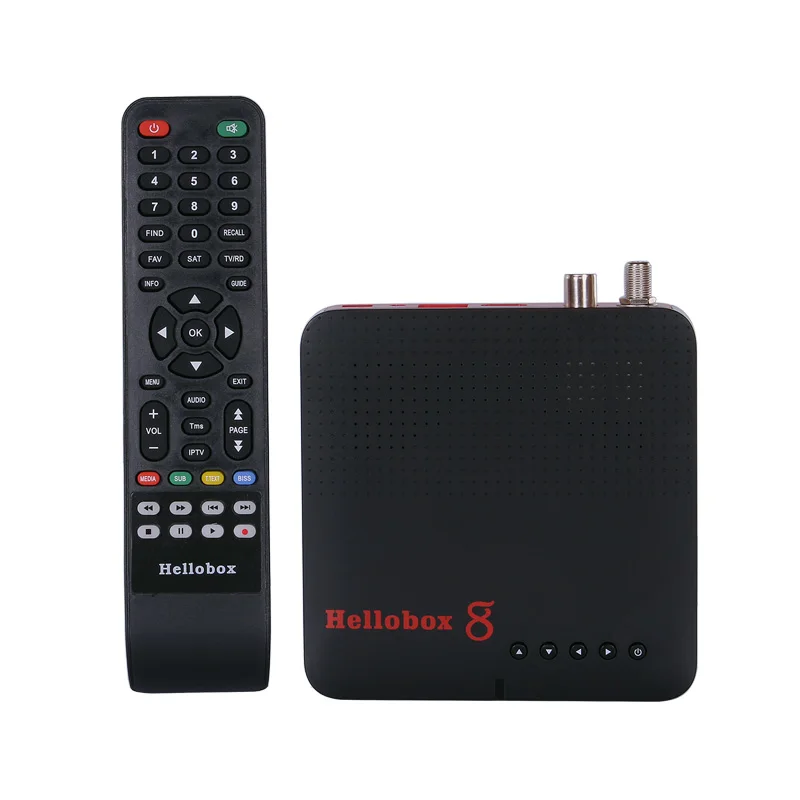 New Hellobox 8 receiver satellite DVB-T2 DVB S2 Combo TV Box Tuner Support TV Play On Phone Satellite TV Receiver DVB S2X H.265