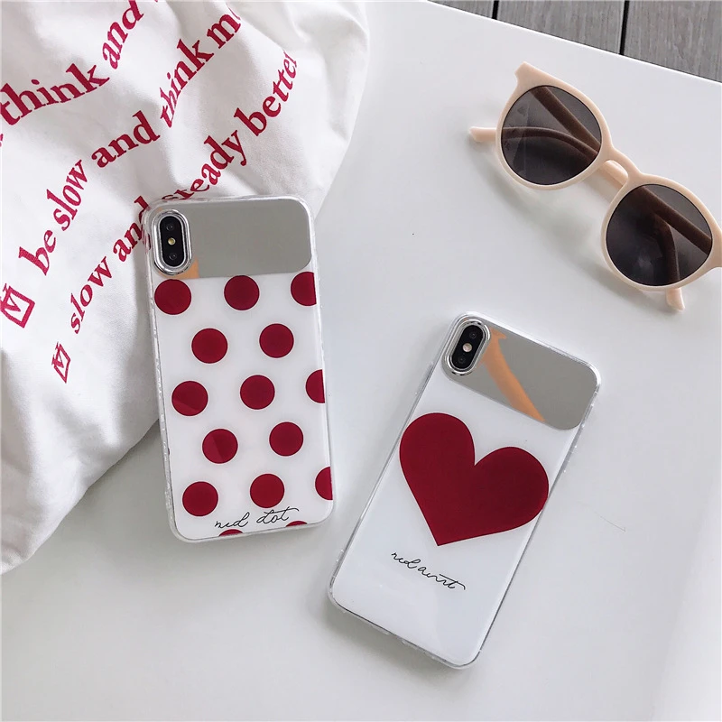 Зеркальный чехол для Iphone Xr 7 Xs Max роскошный мягкий с защитой от падения умный 2019 X 6s